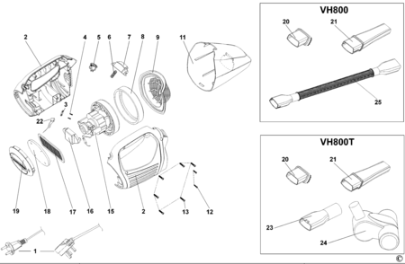 Page A Diagram and Parts List for VH800-B2 1 Black and Decker Dust Collector